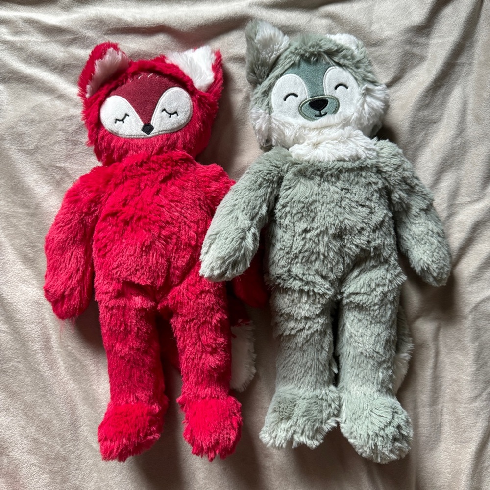 Slumberkins Big Feelings Fox and Sage Wolf Kin RARE